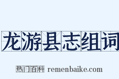 龙游县志组词是什么意思的图片